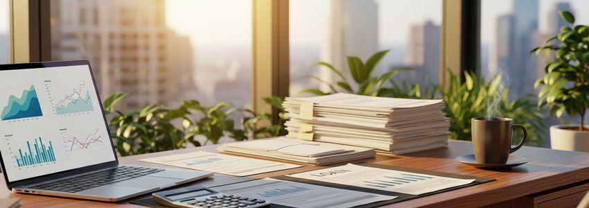Jan-Pro franchise financing documents and loan paperwork on a business desk