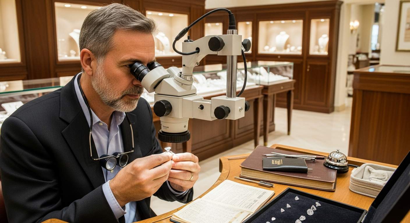 Jeweler reviewing financing options for jewelry store inventory