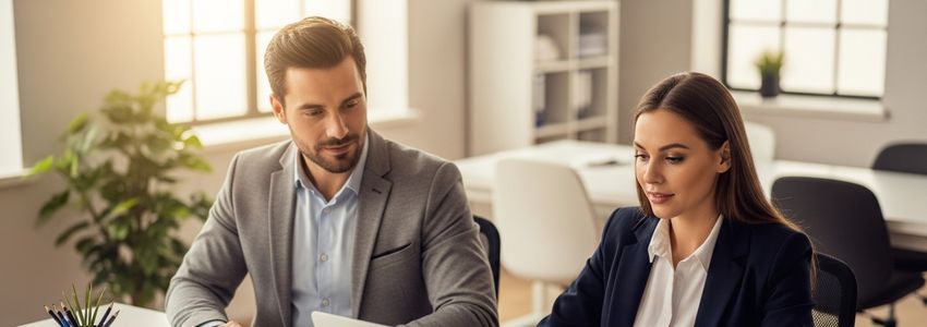 Business owner reviewing franchise financing documents