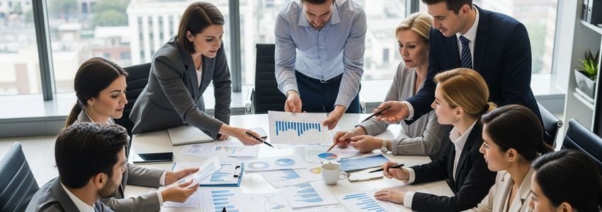 Business owner reviewing accounts receivable financing options for late payments