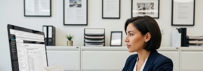 Business professional reviewing franchise loan documents for Liberty Tax franchise financing