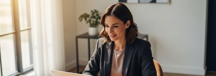 Small business owner reviewing financial documents and credit statements