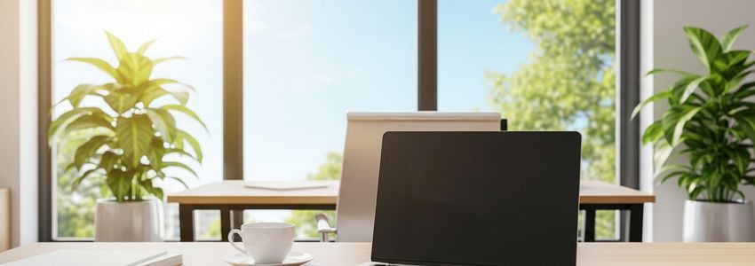 Small business owner reviewing loan documents at a professional office desk