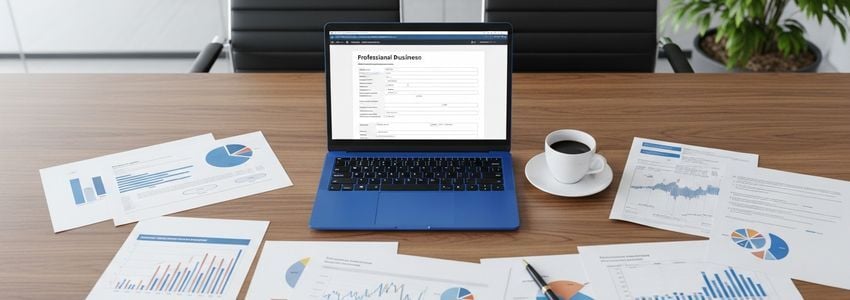 Financial documents and business analytics tools on a professional conference table for loan recovery planning