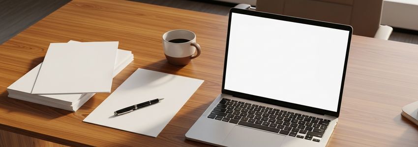 Professional business owner reviewing financial documents for a loan request letter at an office desk
