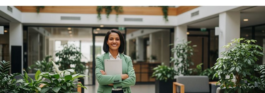 Business owner reviewing long-term loan options with a financial advisor in a professional office