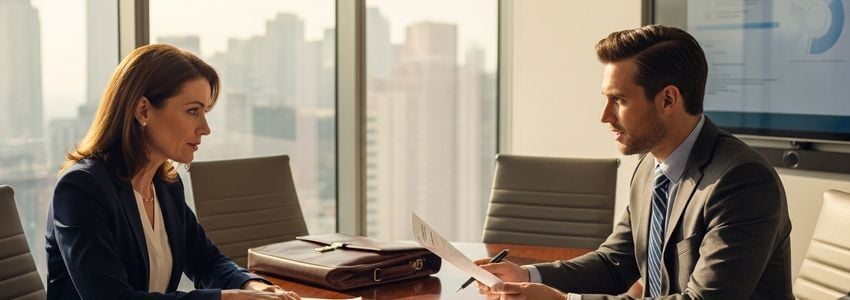 Business owner consulting with a financial advisor about cash flow financing options