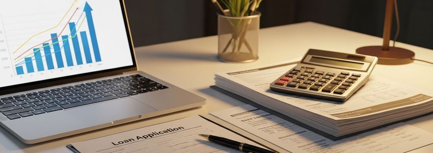 Business professionals reviewing Marco's Pizza franchise loan financing documents