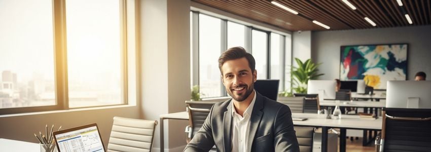 Business owner reviewing franchise financing documents - Crestmont Capital