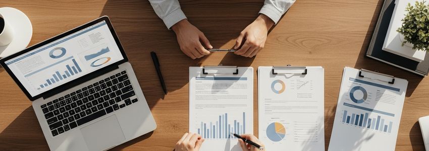 Memory care facility owner reviewing financing documents with a business advisor