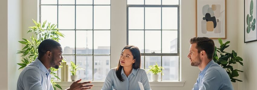 Small business owners in Mesquite Texas discussing financing options with a lender