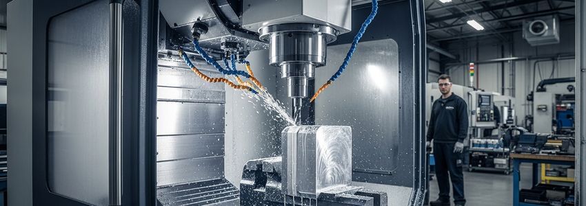 CNC machining center in a metal fabrication shop demonstrating manufacturing equipment financing