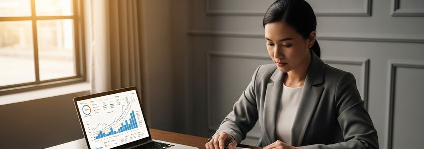 Small business owner reviewing franchise loan financing documents for Minuteman Press franchise