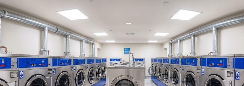Commercial laundry equipment in a motel facility - motel equipment financing in action