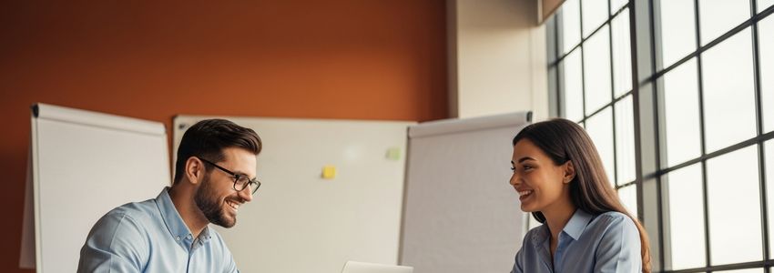Small business professionals reviewing credit documents and net 30 accounts at an office conference table