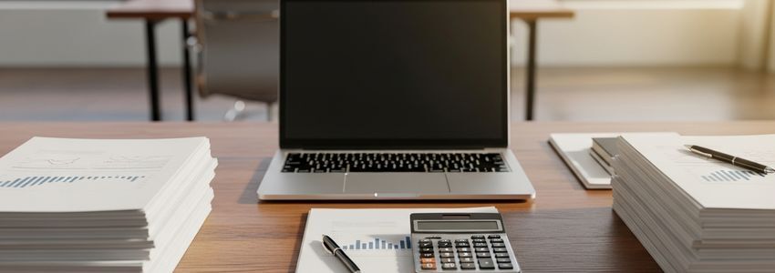 Business owner reviewing trade credit terms with commercial client in professional office setting