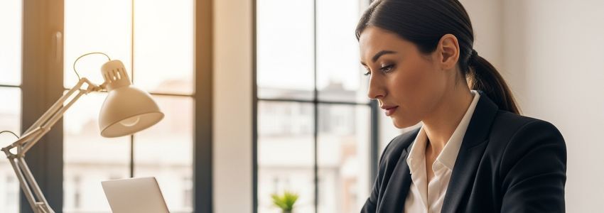 Business owner working at laptop reviewing no-doc loan options using EIN