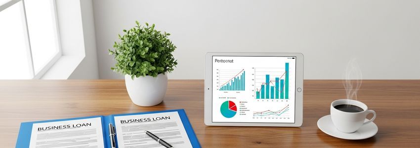 Business professionals reviewing loan documents and financial options for no money down financing
