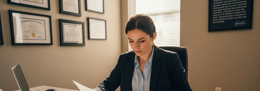 Nonprofit organization staff reviewing financial documents for loan application