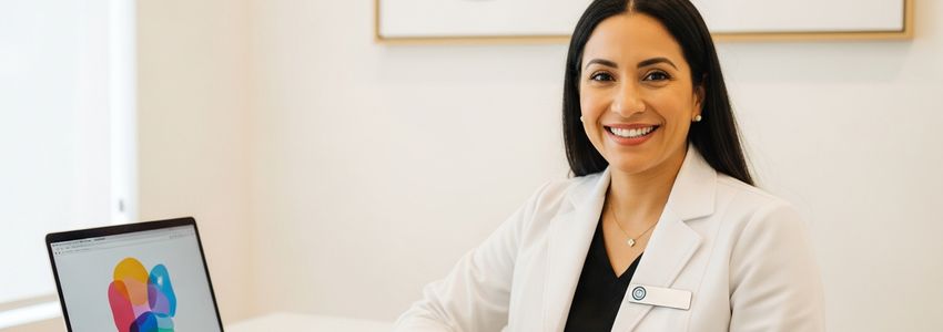 Orthodontist reviewing financing documents with a business advisor in a modern dental office