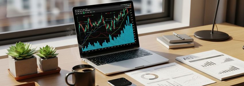 Small business owner analyzing financial data and investment opportunities for peer-to-peer lending