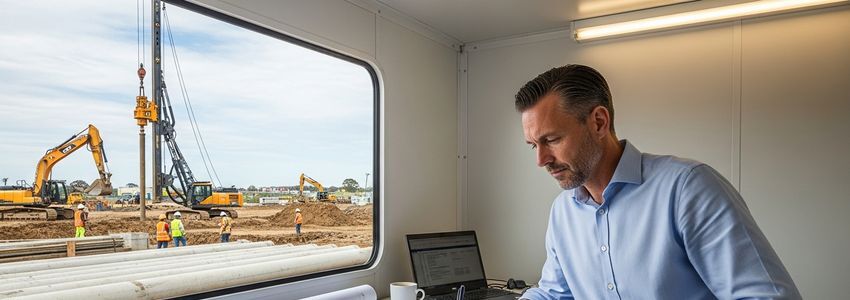Piling contractor reviewing financing options for foundation work