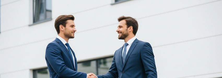 Business partners reviewing franchise financing agreement