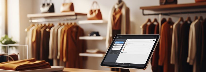 Modern point of sale system in a retail store setting