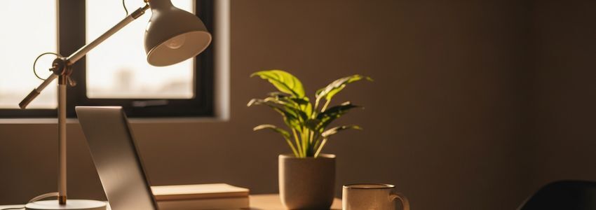Professional business office workspace for loan negotiations