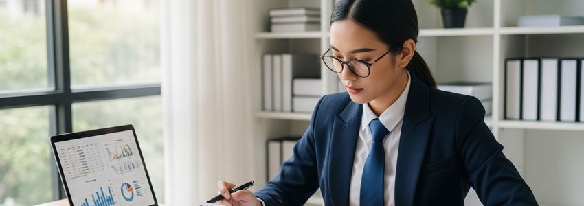 Business owner reviewing private loan documents with a financial advisor in a professional office setting
