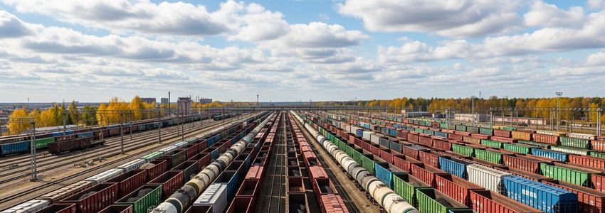 Railroad car financing specialist reviewing rail industry documentation with client
