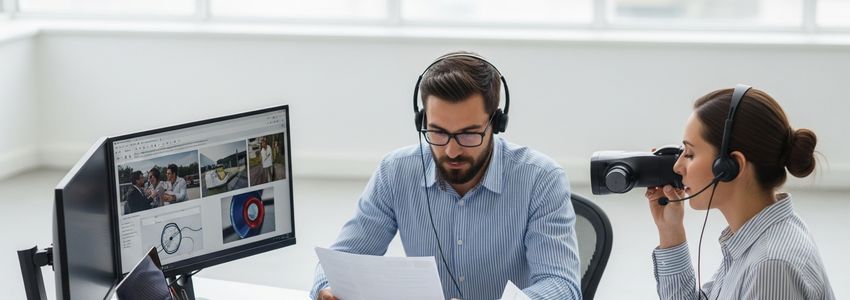 Business professional reviewing equipment financing options for remote workforce setup