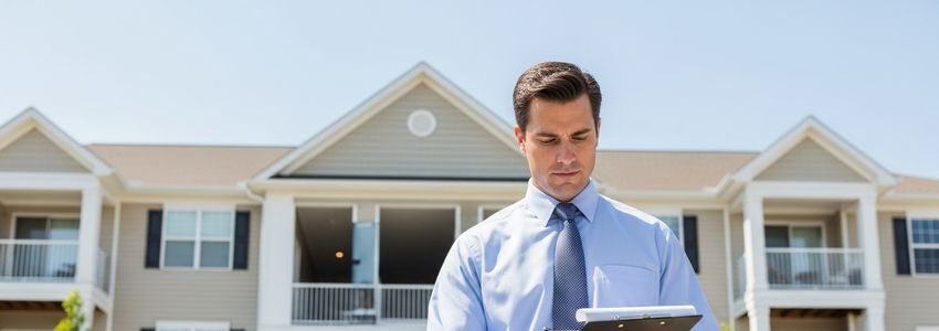 Real estate investor evaluating multi-unit rental property for investment financing