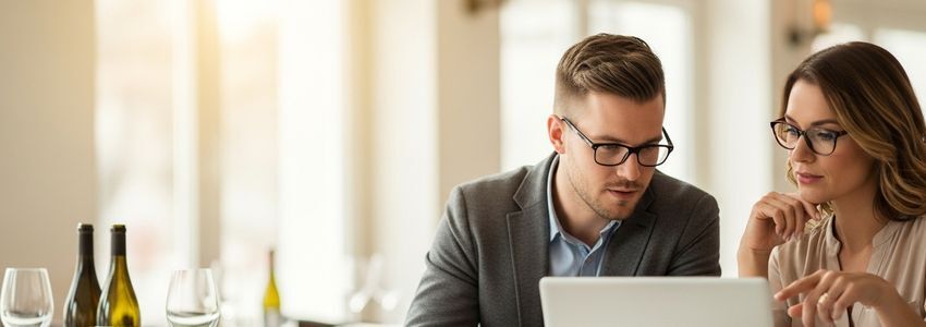 Restaurant owner reviewing financing options with a business advisor