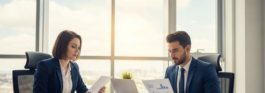 Small business owner in Roanoke Virginia meeting with a loan specialist