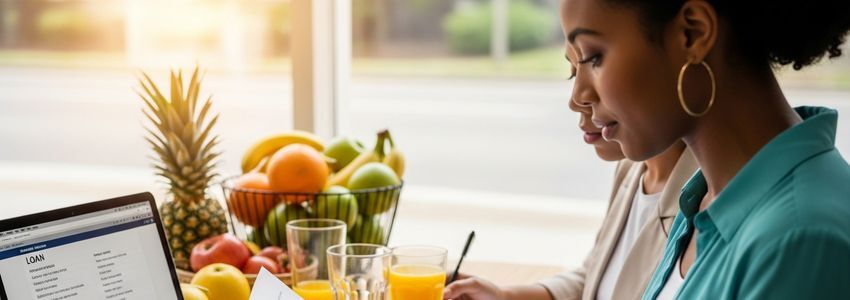 Robeks franchise juice bar counter with fresh smoothie ingredients