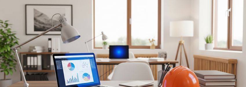 Roofing company owner reviewing financing options with a business advisor