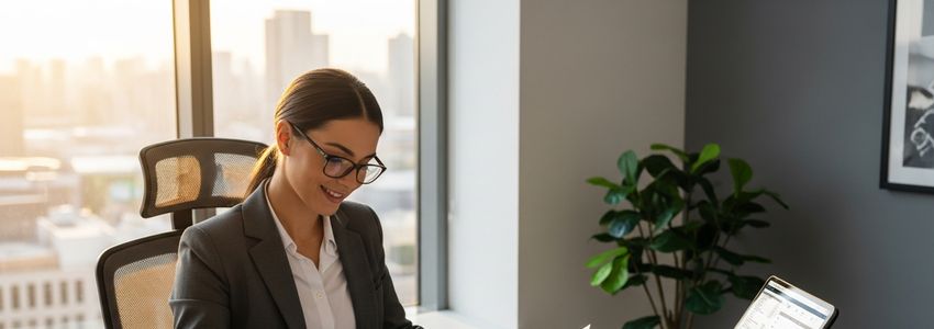 Business owner reviewing Roto-Rooter franchise financing documents at office desk