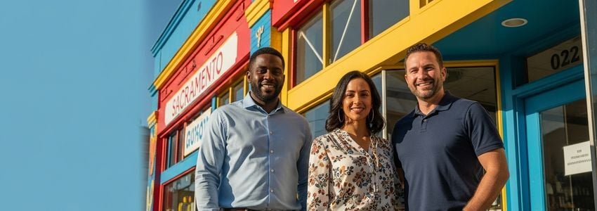 Sacramento small business owners discussing financing options with a Crestmont Capital advisor