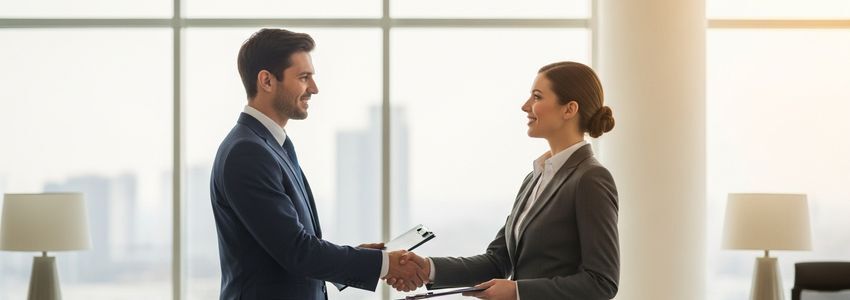 Business professionals managing sales ledger financing and accounts receivable