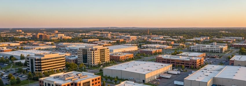 Commercial real estate building representing SBA 504 loan collateral and property financing