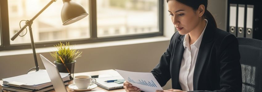 Business owner reviewing SBA loan requirements with a financial advisor