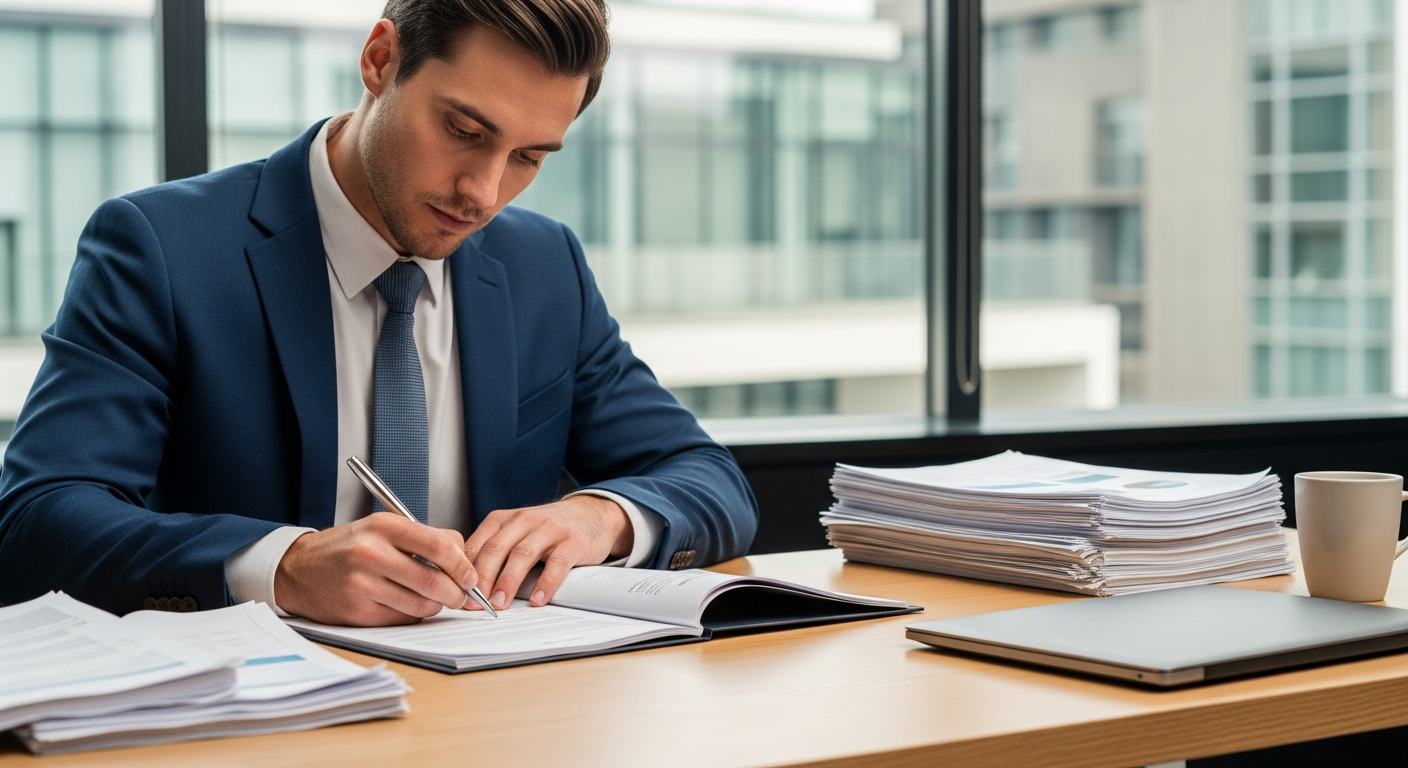 Business owner and financial advisor reviewing SBA loan options at a conference table