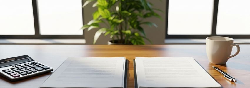 Business owner reviewing SBA and alternative lending options at an office desk