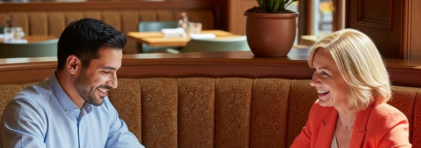 Business professionals reviewing Schlotzskys franchise loan documents