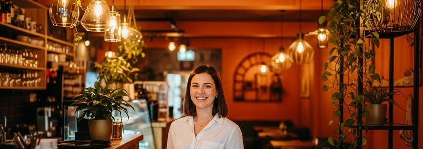 Small business owner reviewing seasonal financing options during slow period