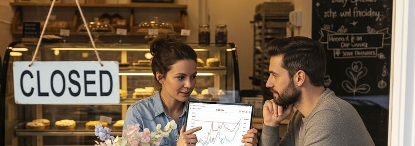 Seasonal business financing strategies infographic showing cash flow smoothing techniques