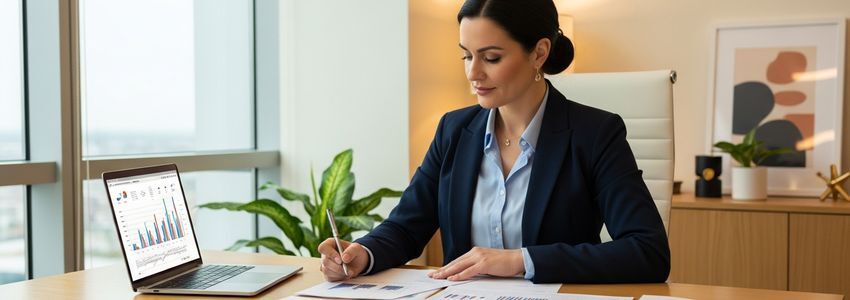 Professional business owner discussing secured line of credit options with financial advisor