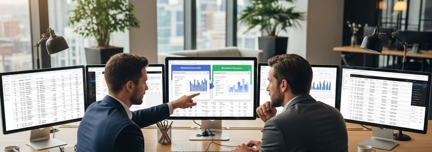 Business advisor helping owner set up separate personal and business credit