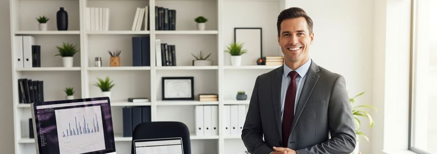 Business lender and restaurant entrepreneur reviewing franchise financing documents in a modern office